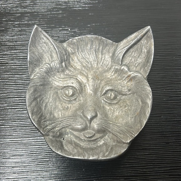 Vintage Pewter Cat Trinket Dish - Picture 4 of 6